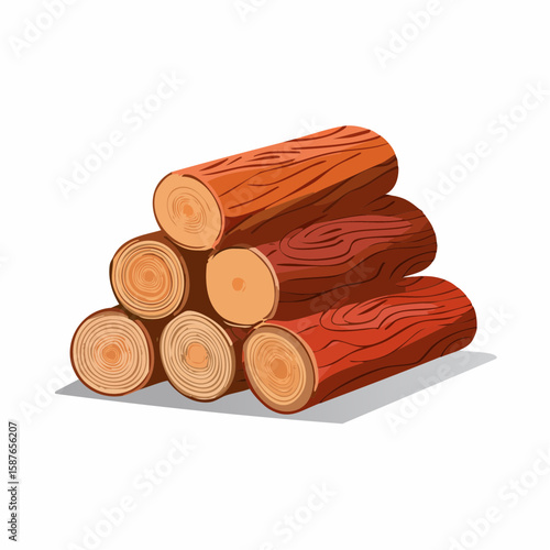 Natural Firewood Pile, Rustic Winter Decor Accent
