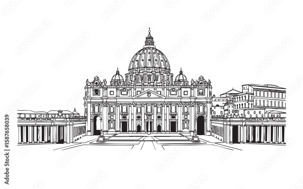 Obraz premium capitol building government engraving vector illustration 
