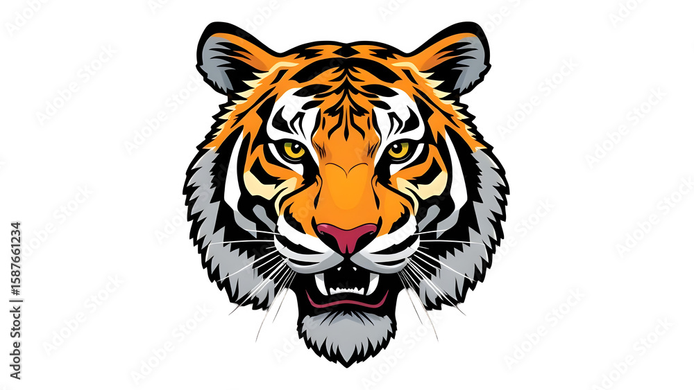 Fototapeta premium tiger head vector