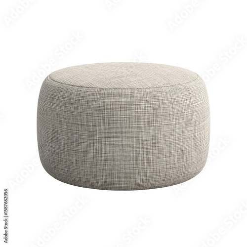 Stylish Textured Ottoman Furniture Isolated On White Background