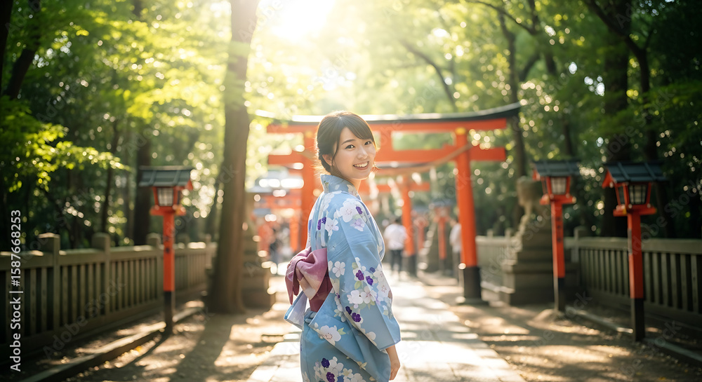 神社の参道を歩く着物姿の女性、鳥居、夏、笑顔、美人、和装、日本文化、観光、生成AI
Woman in Kimono Walking Shrine Path Torii Gate Summer Smile Beauty Japanese Culture Travel AI Generated 神社の参道を歩く着物姿の女性、鳥居、夏、笑顔、美人、和装、日本文化、観光、生成AI
Woman in Kimono Walking Shrine Path Torii Gate Summer Smile Beauty Japanese Culture Travel AI Generated