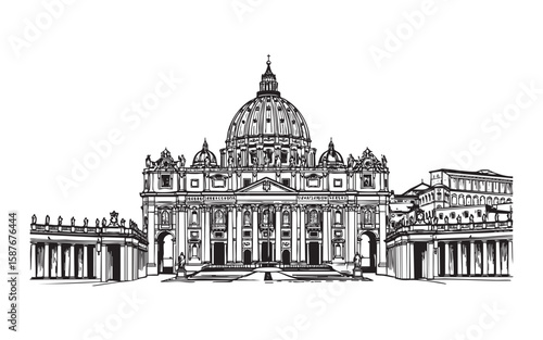 capitol building government engraving vector illustration	
