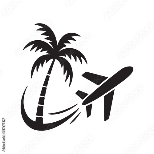 Travel t shirt design, Beach good vibes, Enjoy beach life, Sunshine paradise graphic, Adventure, modern, Outdoor t shirt design,
 vector, beach, Palm tree, silhouette, Globe and Airplane,
