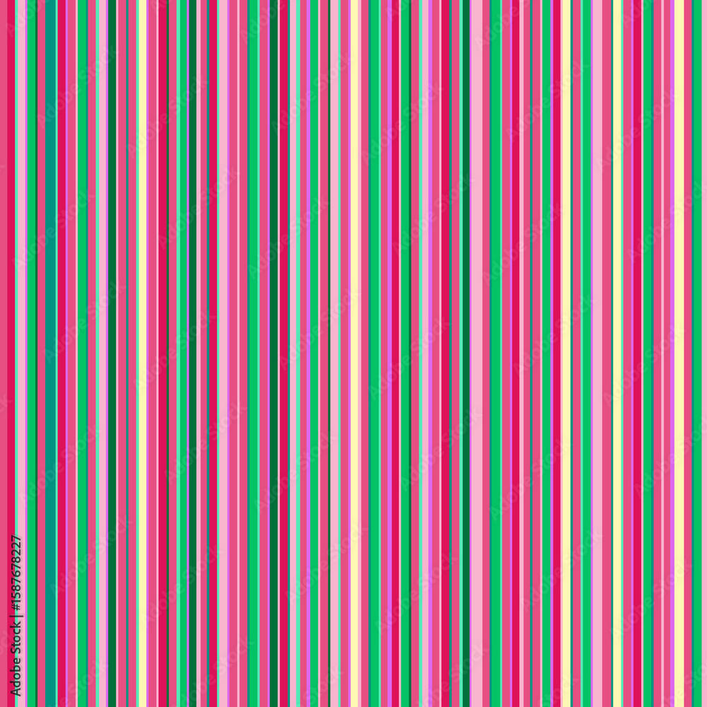 Fototapeta premium Abstract colorful striped geometric seamless pattern Minimalist design Bright pink, yellow, green joyful colors