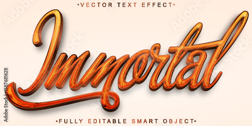  Eternal Immortal Timeless Myth Legendary Powerful Style Design Vector Fully Editable Smart Object Text Effect