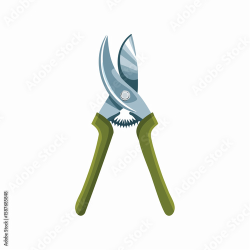 Hand pruners icon. Gardening and farming tool for pruning branches of trees and shrubs. Secateur vector design and illustration.