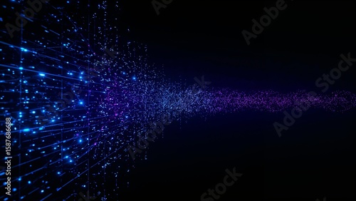 Ethereal Retro-Futuristic Data Flow in Neon Cybercity