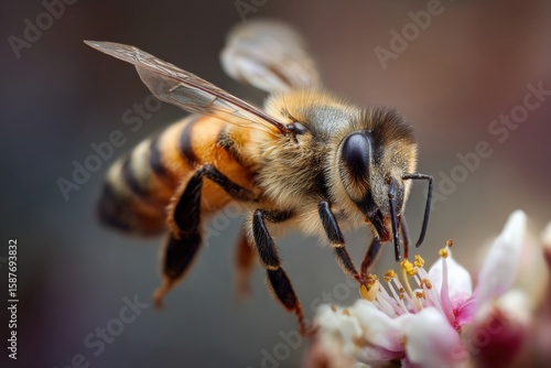 Bee pollination event garden macro photography natural environment close-up view importance of bees