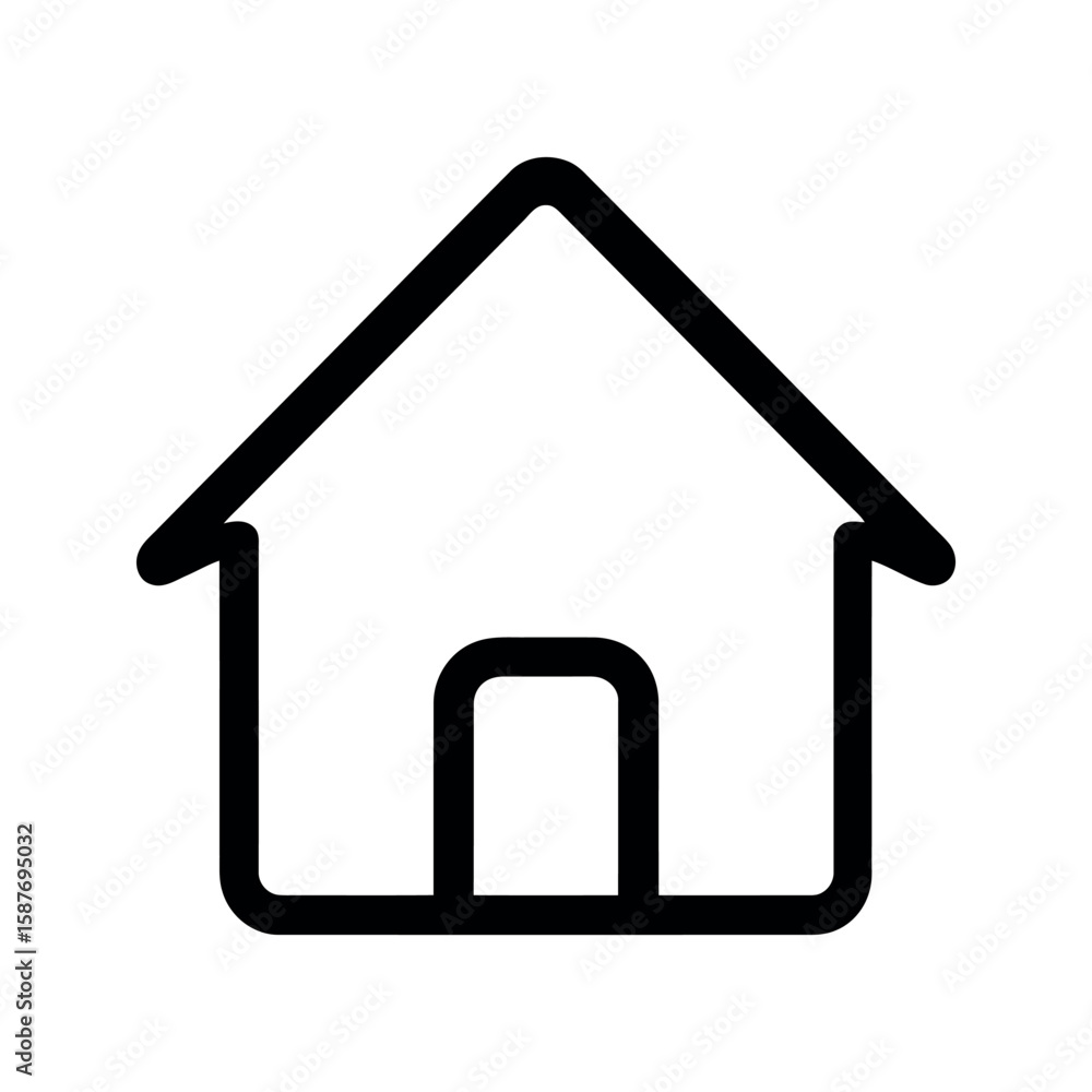 Simple Home icon on white background. House symbol Simple Home icon on white background. House symbol