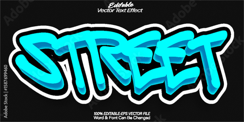 Street Vector Text Effect Editable Alphabet Urban Street Grafitti Spray Splash Hip Hop Station
