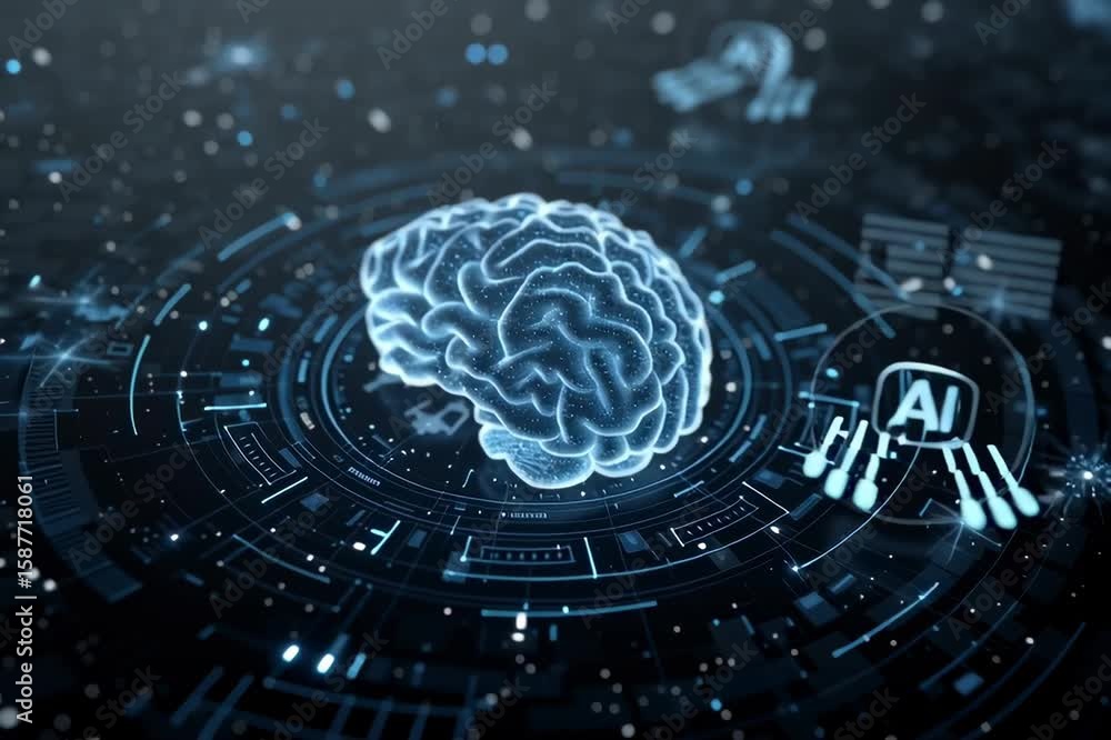 Artificial intelligence ai brain technology neural network deep ...
