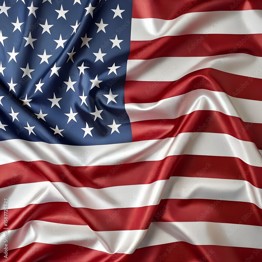 Obraz premium Closeup of a waving american flag texture
