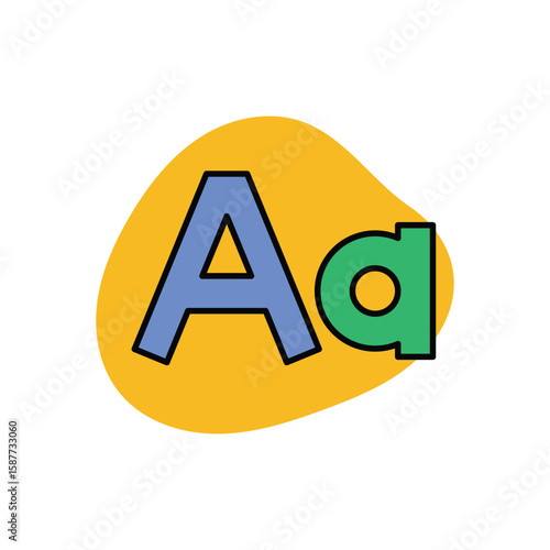 Typography Icon vector stock illustration