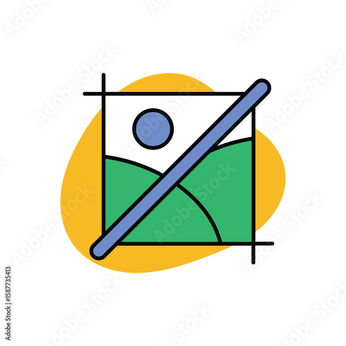 Crop Icon vector stock illustration