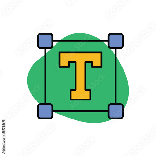 Text Tool Icon vector stock illustration