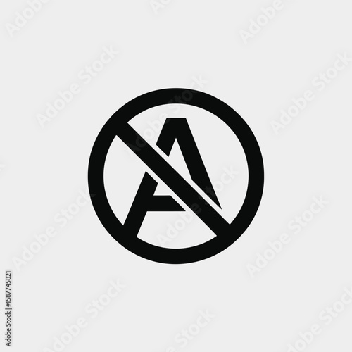 No Anarchy Symbol in Black and White Prohibition of Anarchism