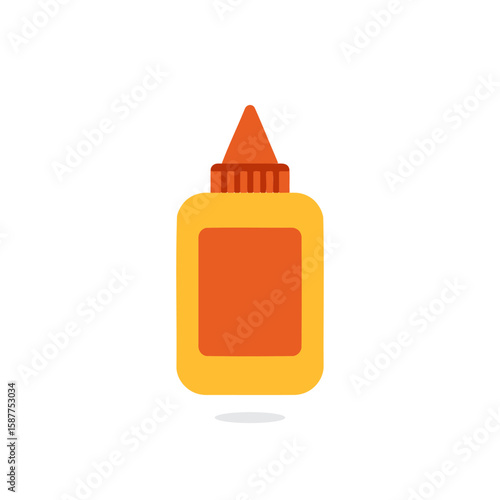 Vector graphic of a ketchup bottle