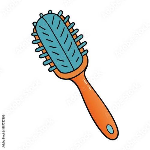 Hair brush with multiple bristles for gentle detangling and smooth styling, reducing breakage while adding shine and volume, perfect for daily hair care routine.
