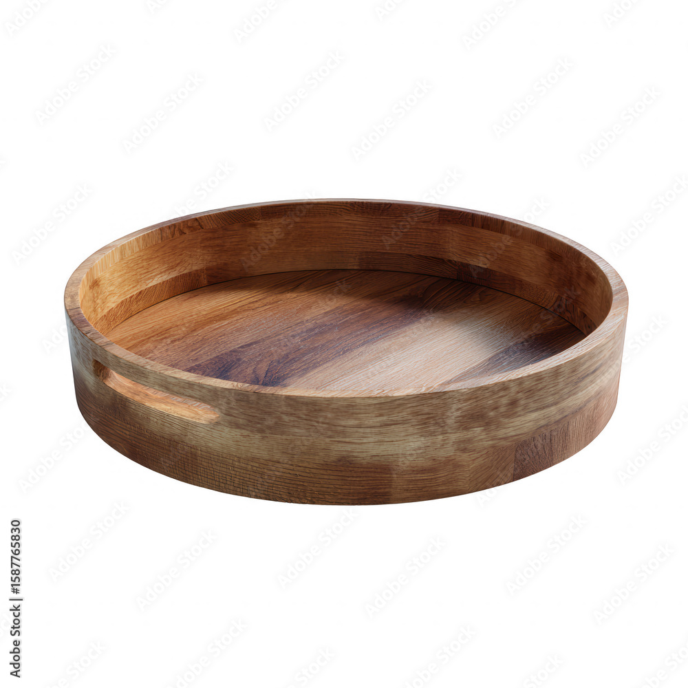 Round wooden serving tray with a smooth finish, ideal for serving snacks, drinks, or as a decorative piece. Perfect for home or restaurant use, showcasing natural wood grain. Round wooden serving tray with a smooth finish, ideal for serving snacks, drinks, or as a decorative piece. Perfect for home or restaurant use, showcasing natural wood grain.