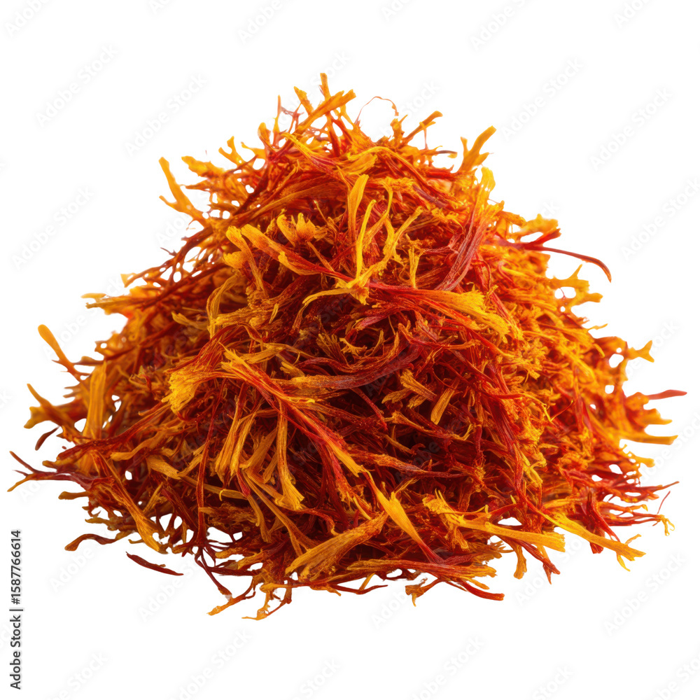Naklejka premium Photo of Saffron Spice on transparent Background - Ingredient, Cooking
