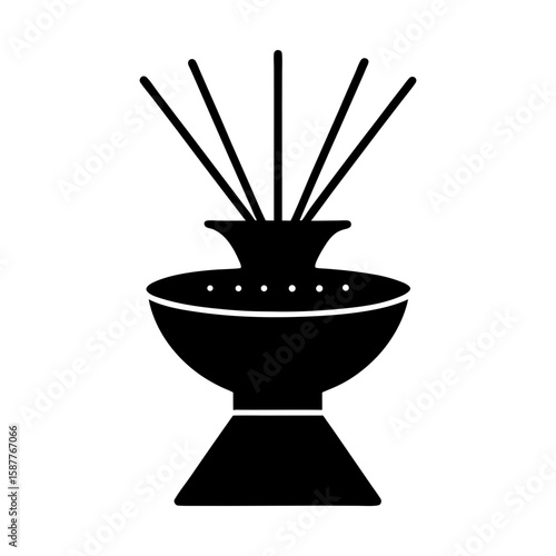 Aroma diffuser fragrance sticks home scenting aromatherapy spa silhouette