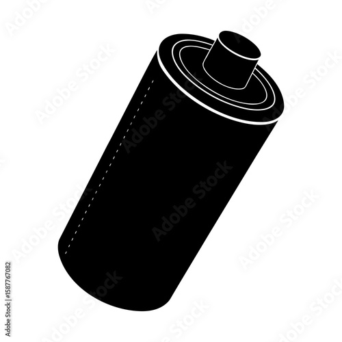 Cell power energy alkaline battery electric charge element icon silhouette