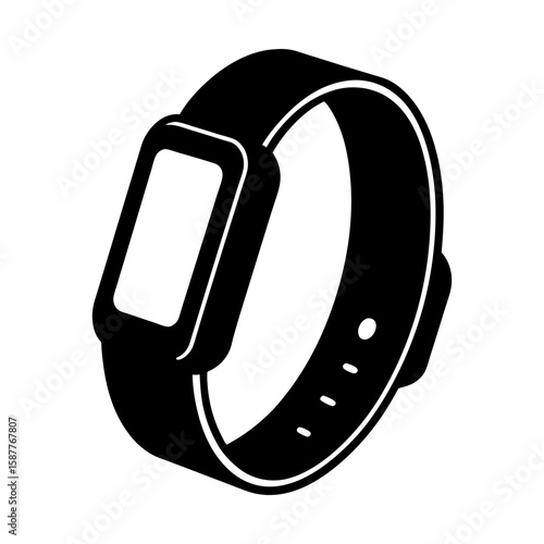 Wearable wrist technology smart watch gadget accessory icon silhouette