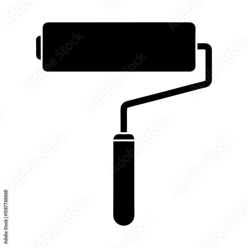 Paint roller tool painting equipment renovation applicator art silhouette