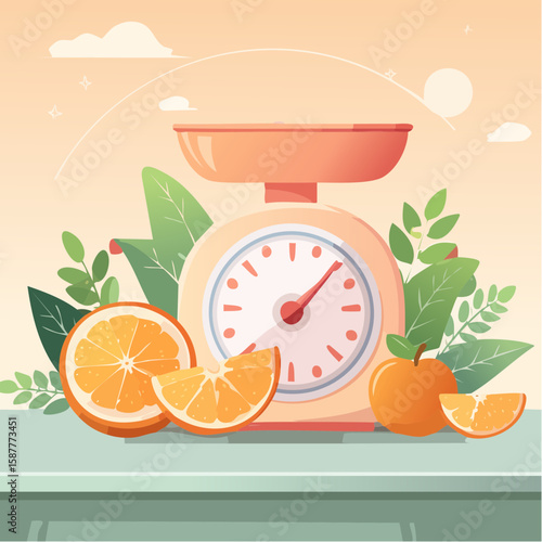 Nutrition Awareness Vector: Portion Guidance, Mindful Eating & Hunger Scale | Wellness Journal Aesthetic