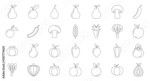 A delightful fruit icon represents healthy eating and the natural sweetness of orchard fresh produce, perfect for designs promoting nutrition and vibrant lifestyles, silhouette