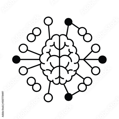 connected brain neural network ai technology concept 