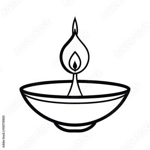 diwali lamp graphic vector traditional diya design