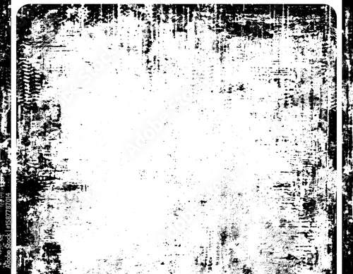 Grunge background is black and white