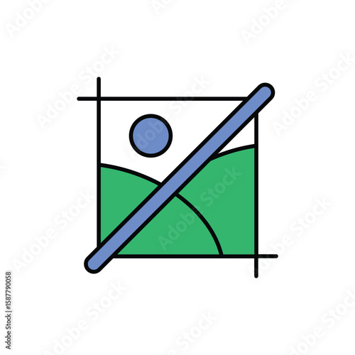 Crop Icon vector stock illustration