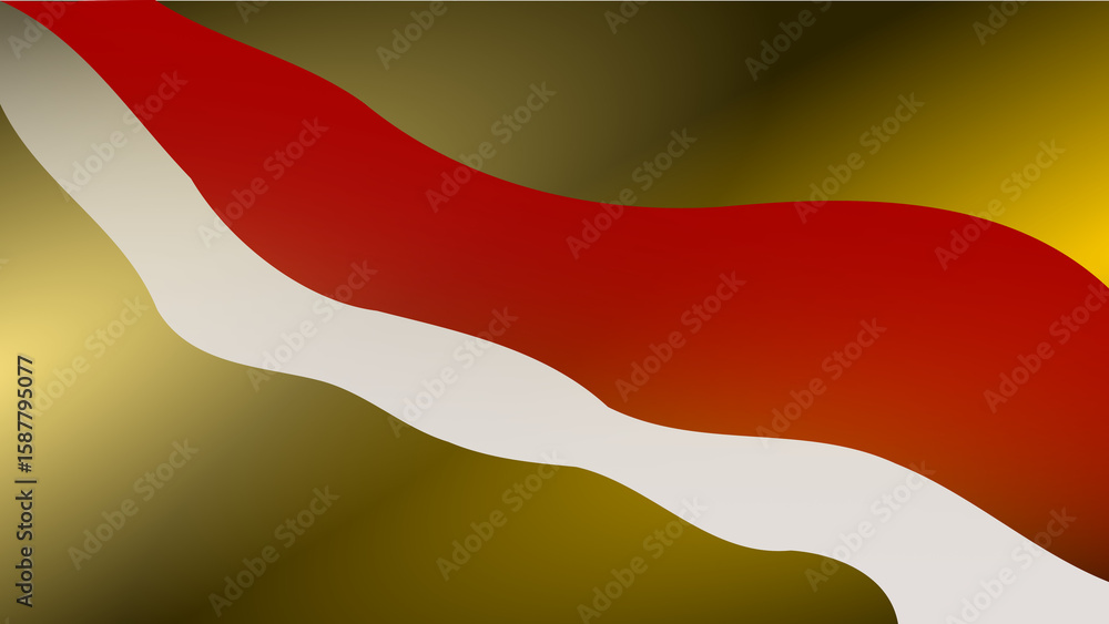 Naklejka premium red and white ribbon