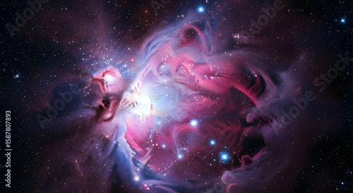 Exploring celestial wonders nebula formation in deep space astrophotography cosmic environment wide-angle view