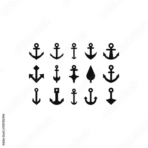  different ancient anchor relic icons set 
