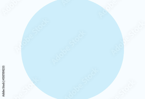 Soft blue circle on a light background in minimalist design  