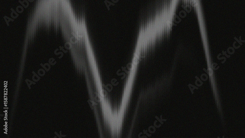 Show spotlights with glow effect on dark background.white and black