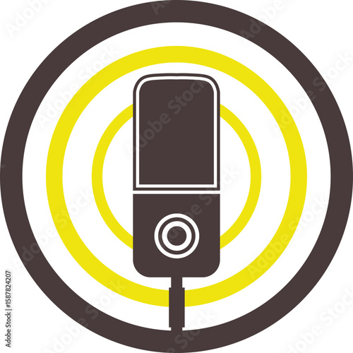 Vintage Podcast Logo Icon