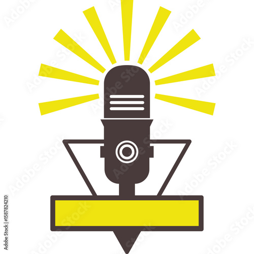 Vintage Podcast Logo Icon