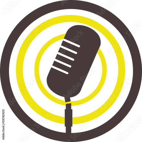 Vintage Podcast Logo Icon