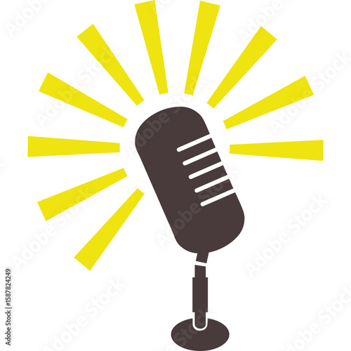 Vintage Podcast Logo Icon