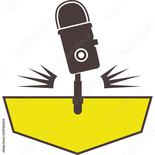 Vintage Podcast Logo Icon