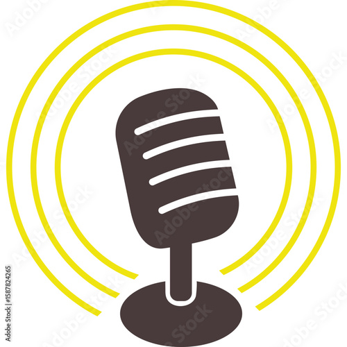 Vintage Podcast Logo Icon