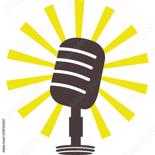 Vintage Podcast Logo Icon