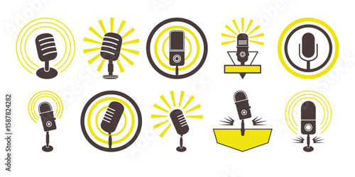 Vintage Podcast Logo Icon