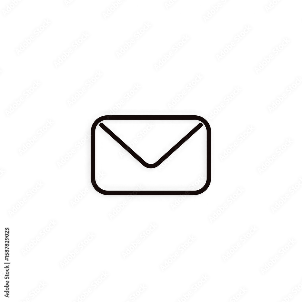 Line art mail icon with transparent background PNG and JPEG image for your business Line art mail icon with transparent background PNG and JPEG image for your business