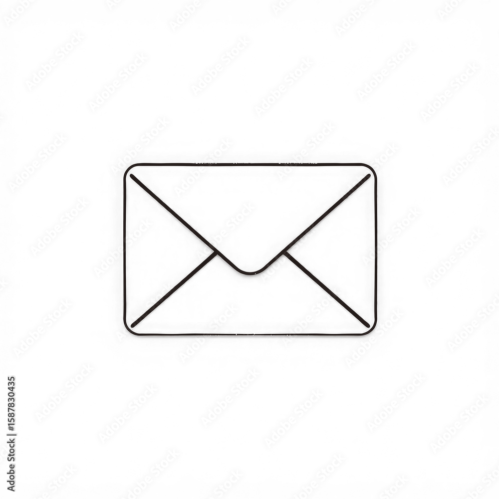 Line art mail icon with transparent background PNG and JPEG image for your business Line art mail icon with transparent background PNG and JPEG image for your business