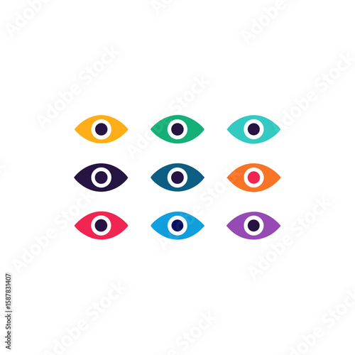  different spectral eye icons set